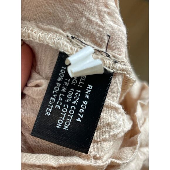 Boston Proper Cream Smocked Midi Dress with Bell Sleeves - Picture 5 of 8